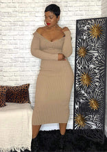 Load image into Gallery viewer, TRENDY CLASSIC RIBBED MAXI DRESS