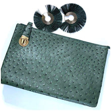 Load image into Gallery viewer, &quot;OSTRICH&quot; Print Leather Clutch
