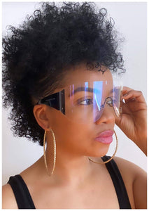 "THROWING SHADE "  Clear Sunglasses
