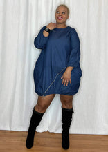 Load image into Gallery viewer, &quot;MISS THANG&quot; DENIM BUBBLE DRESS