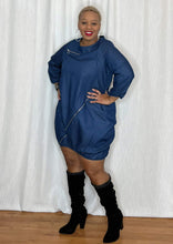 Load image into Gallery viewer, &quot;MISS THANG&quot; DENIM BUBBLE DRESS